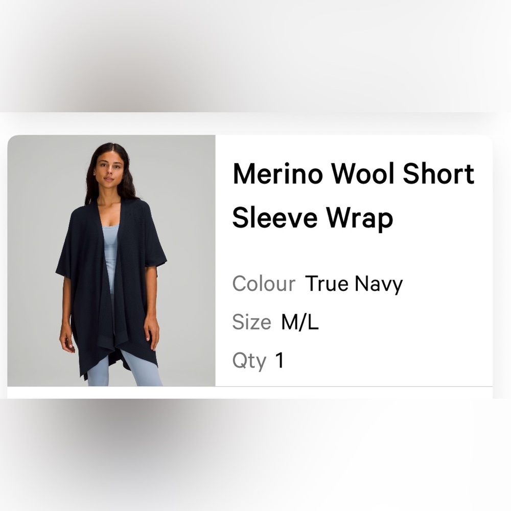 Lululemon women’s navy oversized cardigan